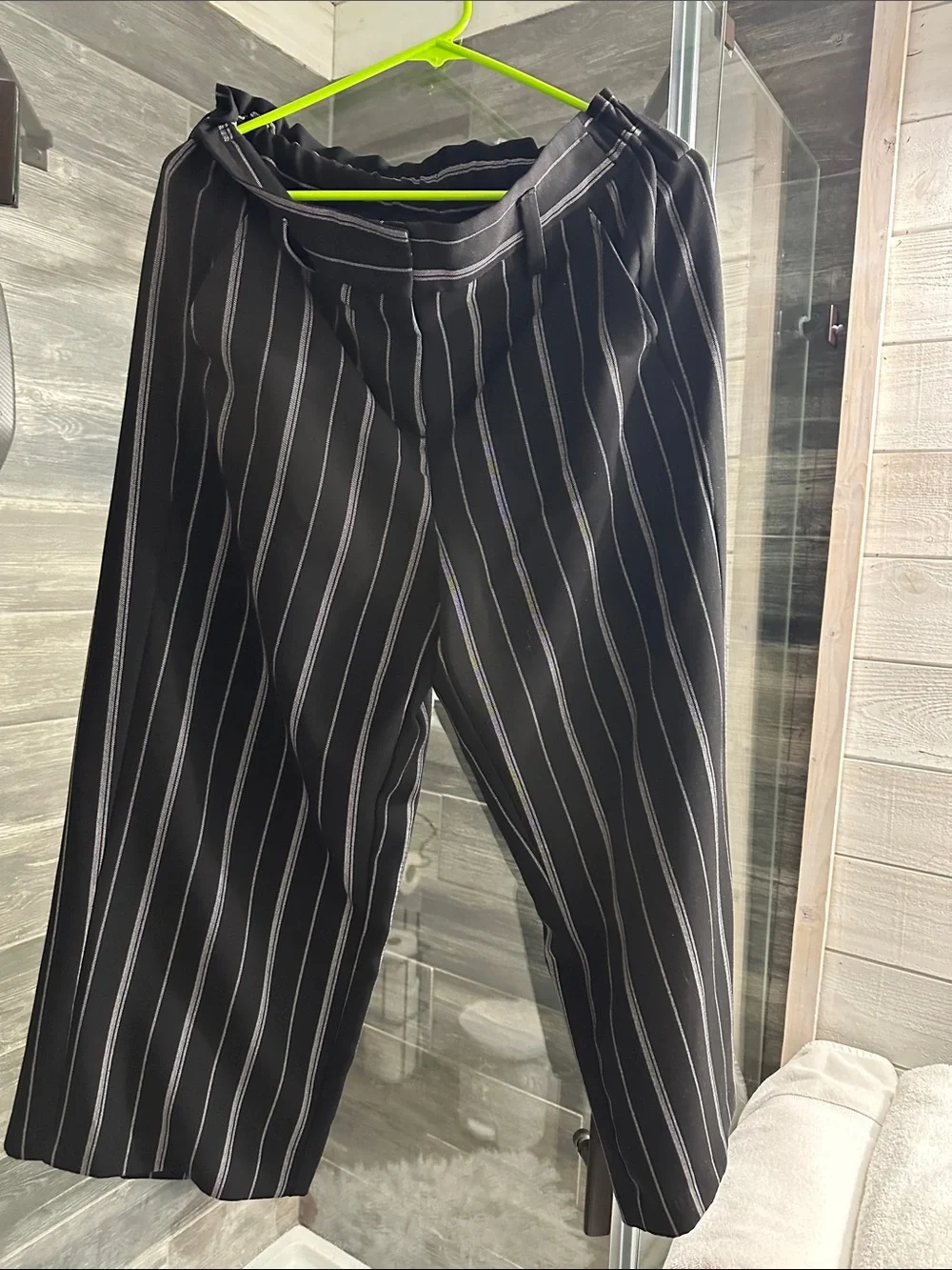 Apt. 9 Black Pinstripe Wide Leg Pants